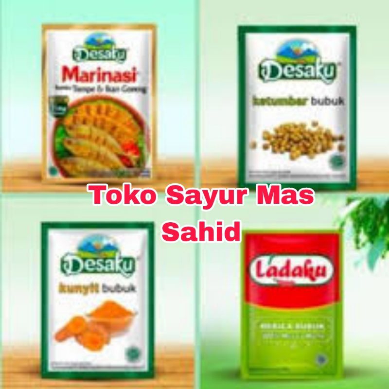 

Bumbu Desaku Bubuk Saset Ladaku/Ketumbar/Kunyit/Marinasi
