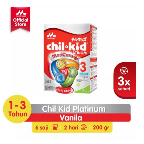 Morinaga Chil Kid Platinum Vanila 200g Susu Formula Pertumbuhan Anak Usia 1-3 Tahun