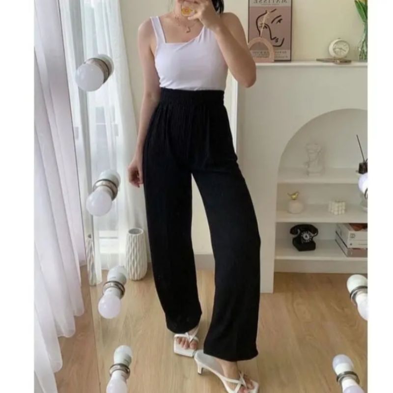 Kulot knit HW celana kulot wanita