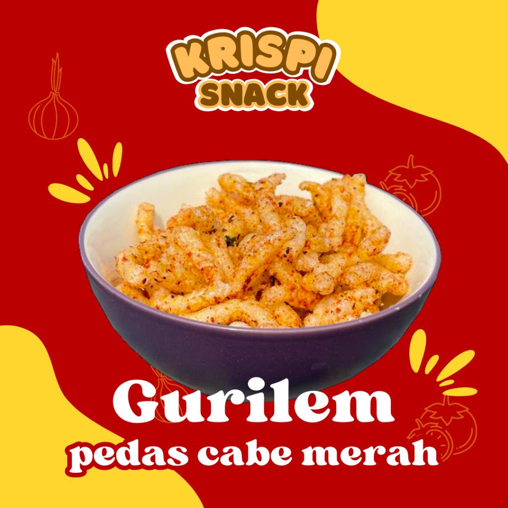 

GURILEM PEDAS CABE MERAH 500G KRISPI SNACK BANDUNG