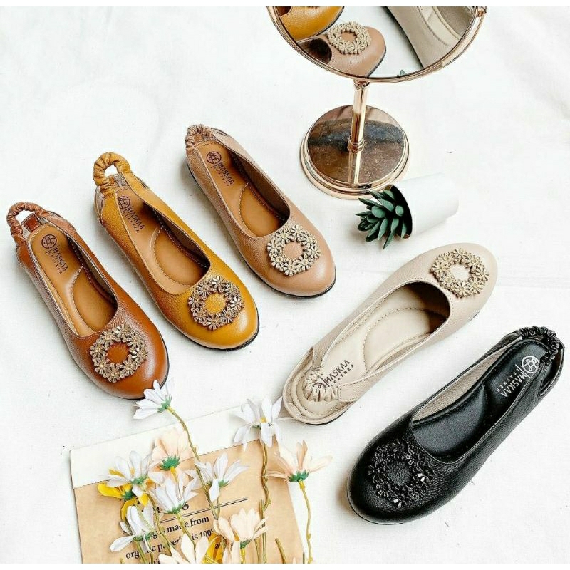 Sepatu Flatshoes Kulit Sapi Wanita