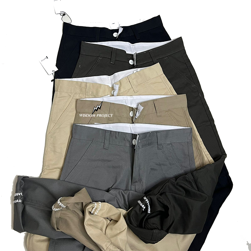 Wisdom Pants Celana Chino Reguler Straight Stitching Toxic White - Chinos Standar Pria