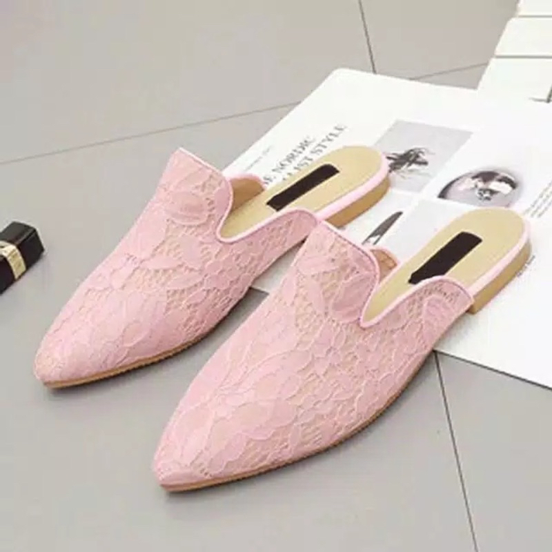 Flat Shoes Brukat Cantik