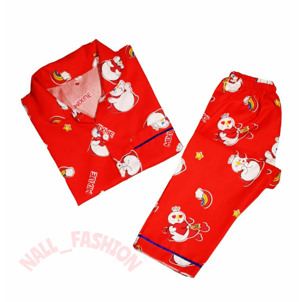 STELAN BAJU TIDUR ANAK PEREMPUAN VIRAL MOTIF MIXUE READY BUAT UMUR 6 BULAN SAMPAI 15 TAHUN