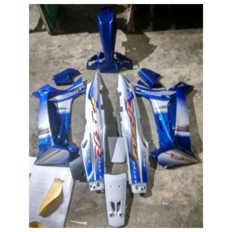 Paket Murah Cover body bodi dek fullset halus YAMAHA FIZR FIZ R F1Z R FIZZ R custom biru Berkualitas