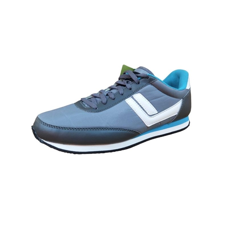 Sepatu League Legas Cewe Abu Biru Sanchez La W Sneakers Shoes Wanita Original