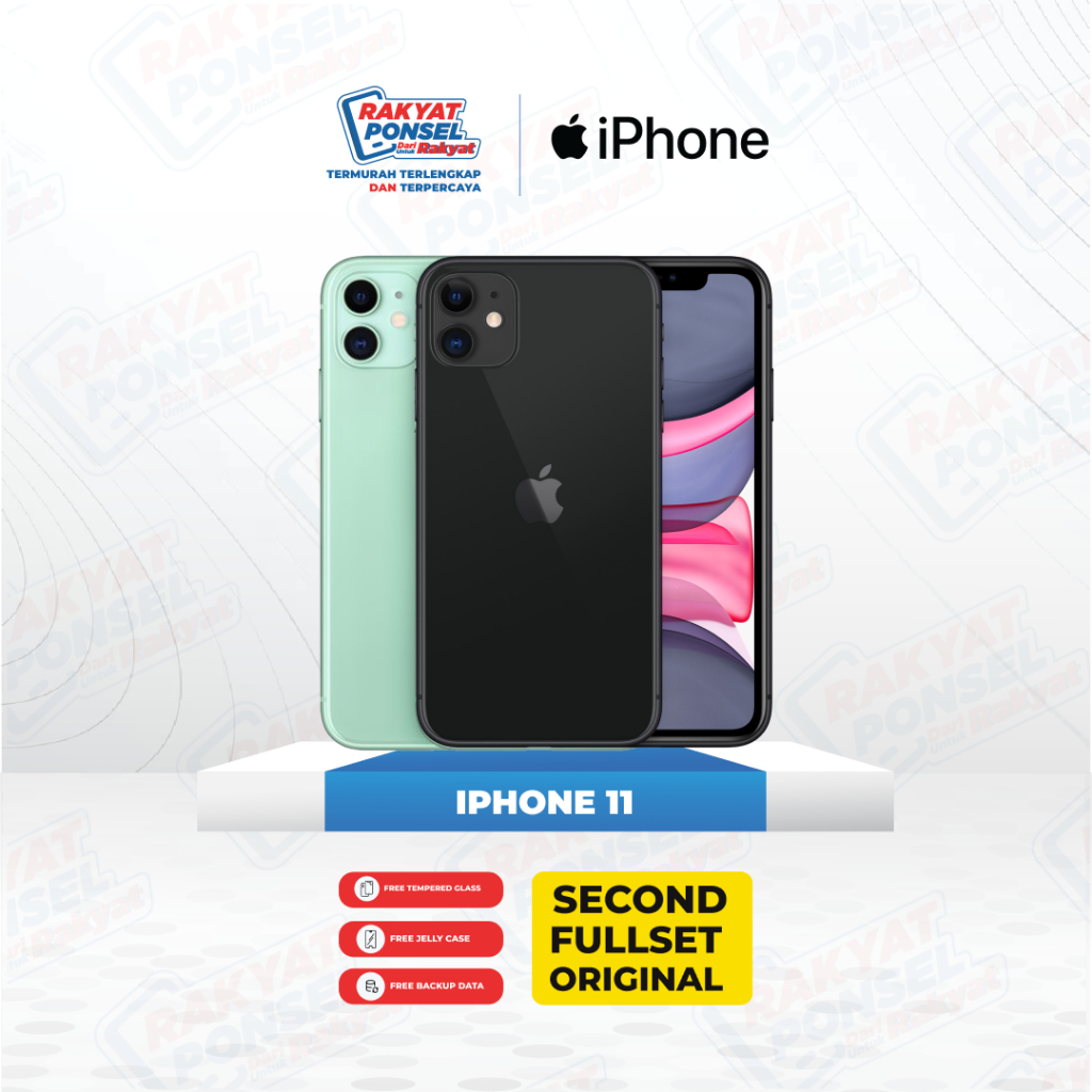 Apple 11 64Gb 128Gb Ex lbox Second Fullset Original