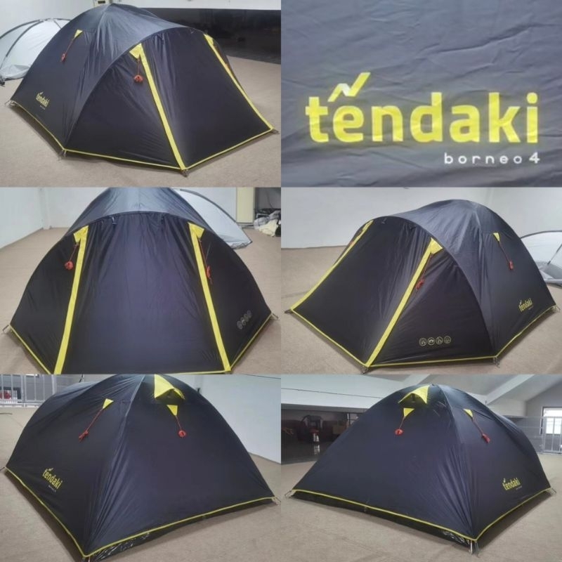 tenda camping gunung keluarga tendaki borneo 4 not mis pavillo  4p orang doubel layer
