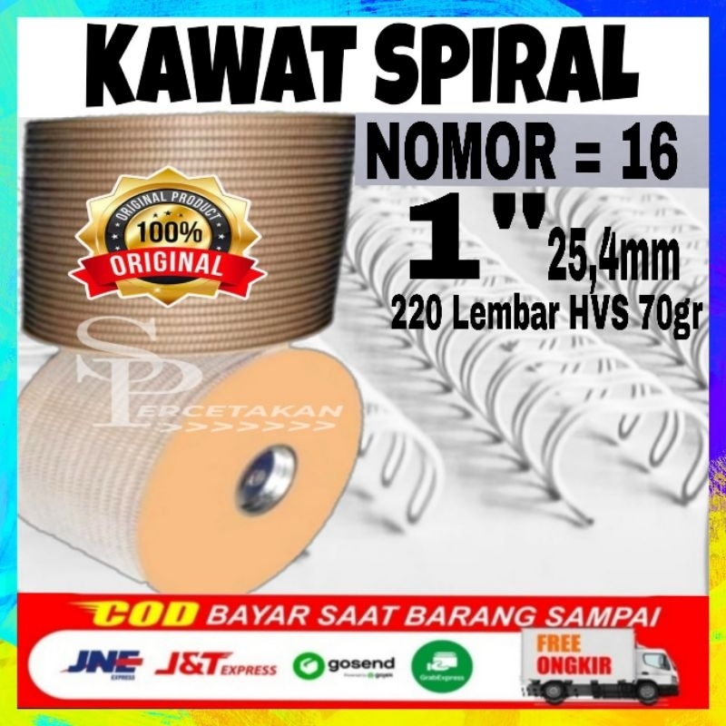 

Kawat spiral rol / spiral kawat 1" / ring spiral jilid / spiral kalender