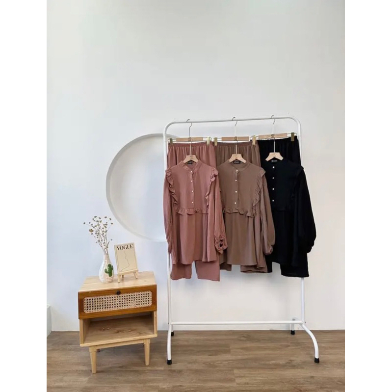 One set Setelan Wringkel Fauna | One set setalah atasan dan celana by Asofa