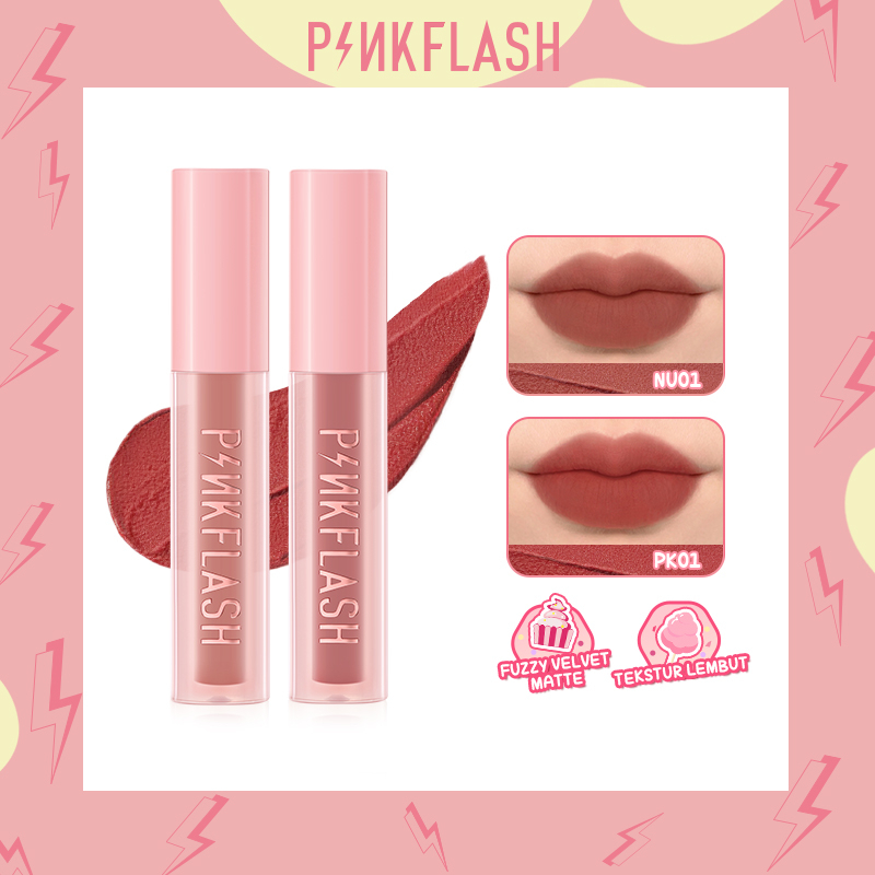 PINKFLASH #PinkSweetie Matte Lipstick Velvet Lip Clay Waterproof Fuzzy-Soft  Lip Mud Multi-Use Lip &amp; Cheek High Pigment Smooth Lip Cream