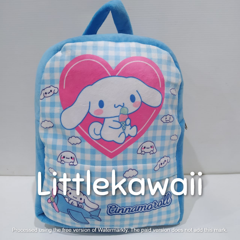 LK/Tas Ransel Boneka Sekolah Fashion Anak Perempuan Laki Laki Nya Melody Kuromi Cinnamoroll Pompompurin Soft Cute Unofficial