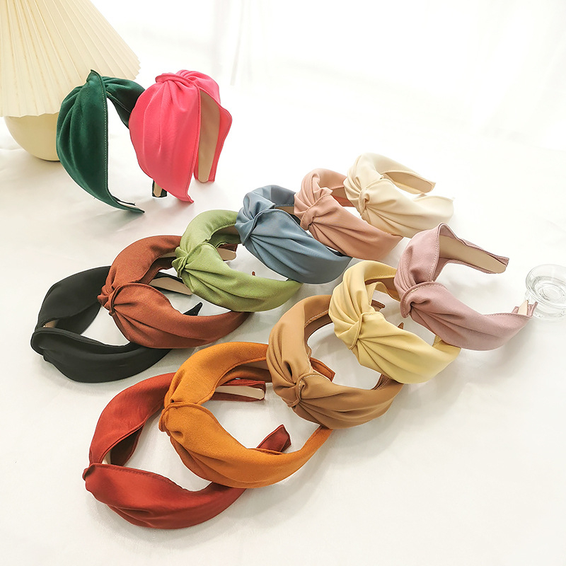 Caliloops Bando Bandana Lebar Polos Korean Headband Wanita Dewasa Mona