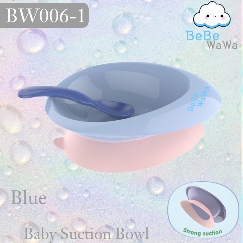 BeBeWaWa Suction Bowl + Spoon - Mpasi Mangkok Makan Anti Geser