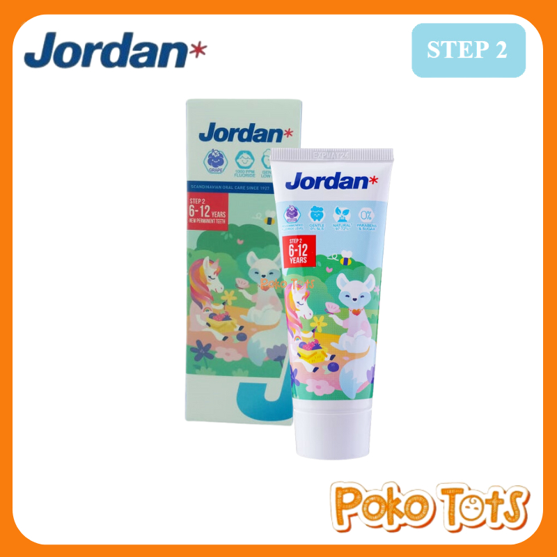 Jordan Kids Toothpaste Step 2 75gr Pasta Gigi Anak Usia 6-12 Tahun WHS