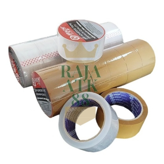 

Lakban Bening Cokelat 48 mm / OPP Coklat Transparan Harachi 45MM 48mm 2 inch x 80 Yard