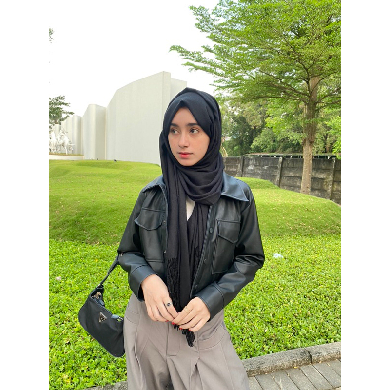 Salwaliya Crop Leather Jacket