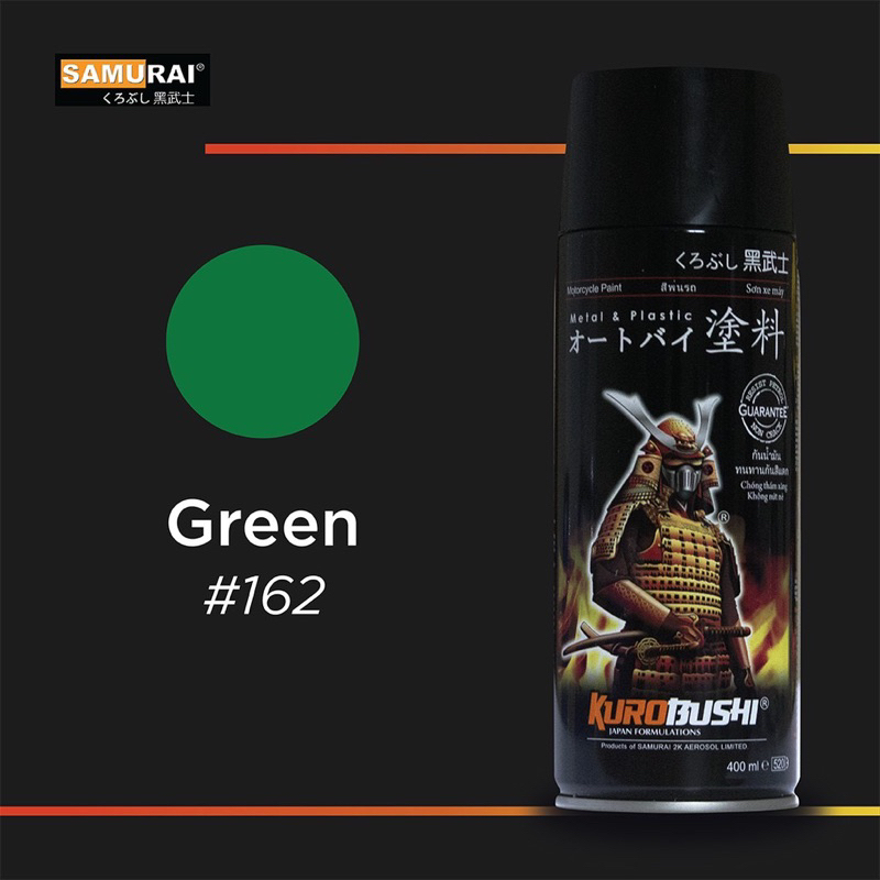 

Pilox Samurai 162 Warna Green / Hijau 400ml , Cat Semprot