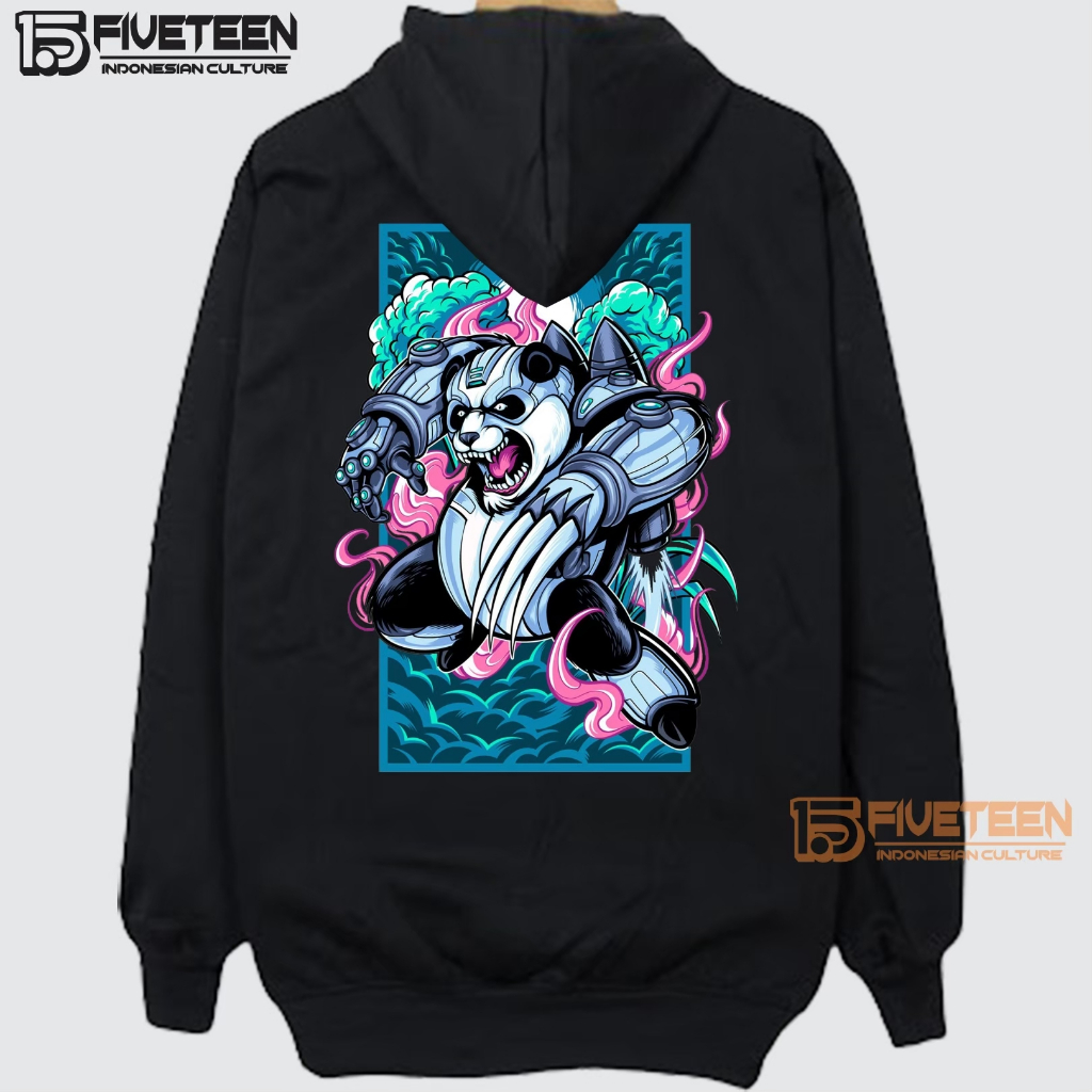 sweater hoodie pria distro original brand tebal terbaru 2023 warna hitam list beast machinery 04 15fifteen