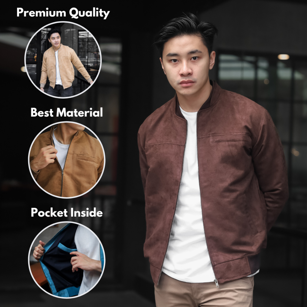 JAKET BOMBER SUEDE PRIA PREMIUM