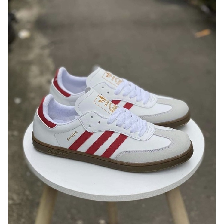 Adidas Samba OG White Black Sol Gum / Sneakers Pria Original / Adidas Samba Original Sepatu Adidas Samba Vegan White Black BNIBWT