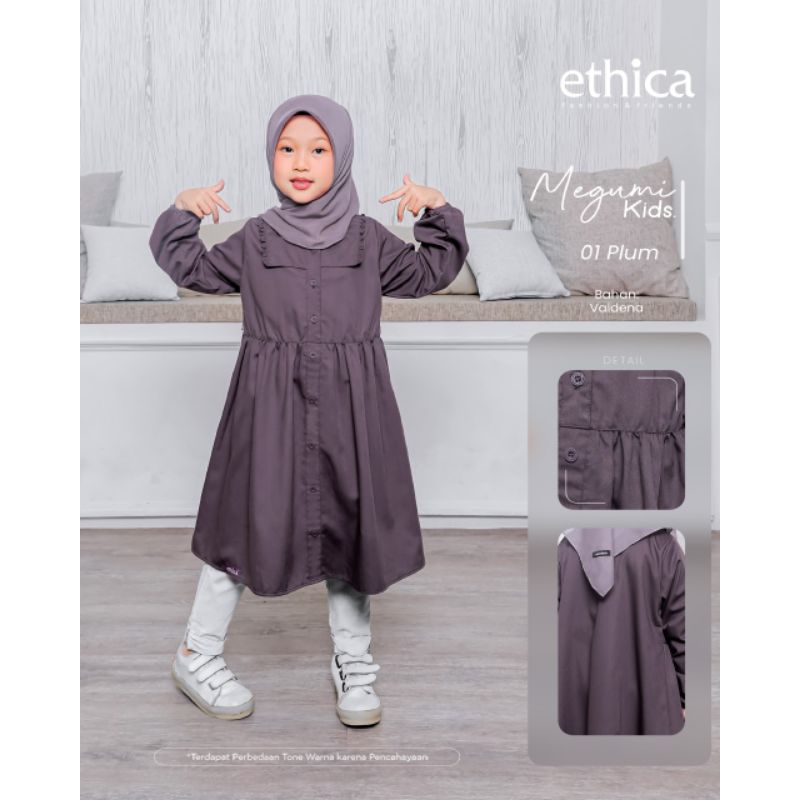 Ethica Tunik Anak Megumi Kids 01 (Plum, Dusty Pink, Cream, Blue)