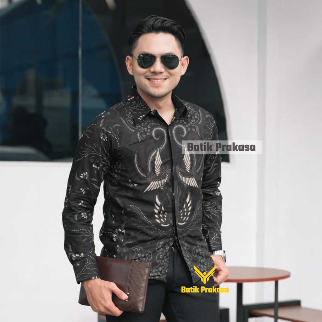 Kemeja Batik Prakasa Motif Karuna Sankara Slimfit Lengan Panjang Batik Solo Variasi