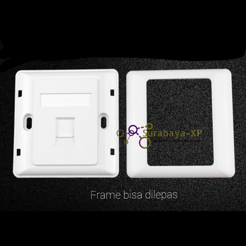 FACEPLATE DINDING + MODULAR RJ45 CAT5E CAT6