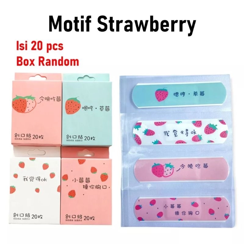 PLESTER PERBAN JARI TANGAN LUKA BADAN ANAK DEWASA WATERPROOF Isi 20 Pcs Motif KARAKTER LUCU MURAH IMPORT PREMIUM