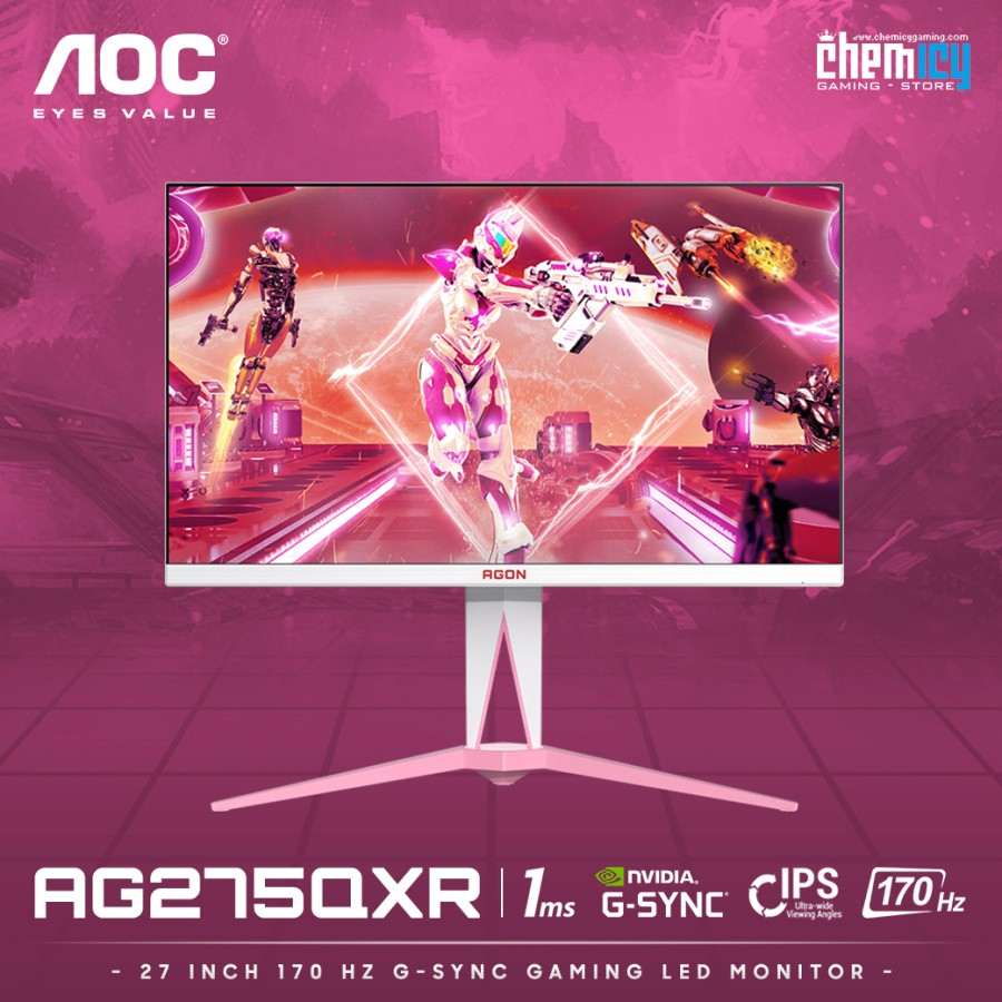 AOC AG275QXR AGON 27inch 170Hz QHD G-Sync Gaming LED Monitor