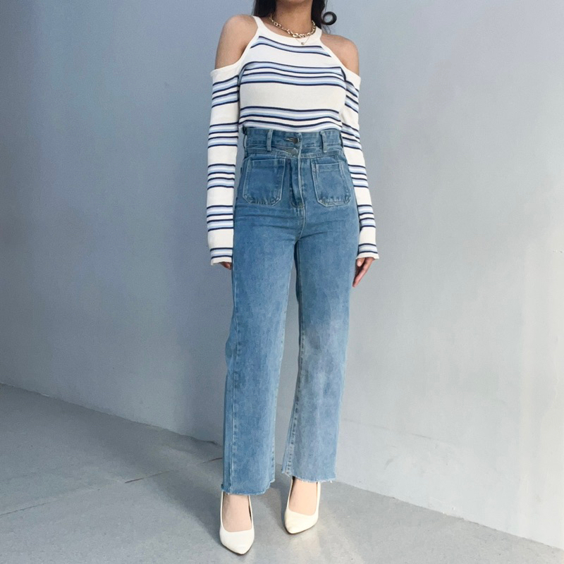 [LUXE.DLABEL] - Jeans 153 | Celana Panjang Highwaist Wanita Jeans Import Premium Quality Jeans Wanita Polos Ripped Jeans Highwaist Jeans Wanita Bangkok Skinny Jeans Highwaist Baggy Wideleg Jeans Kulot jeans Boyfriend Jeans Kargo Jeans Cargo jeans BKK