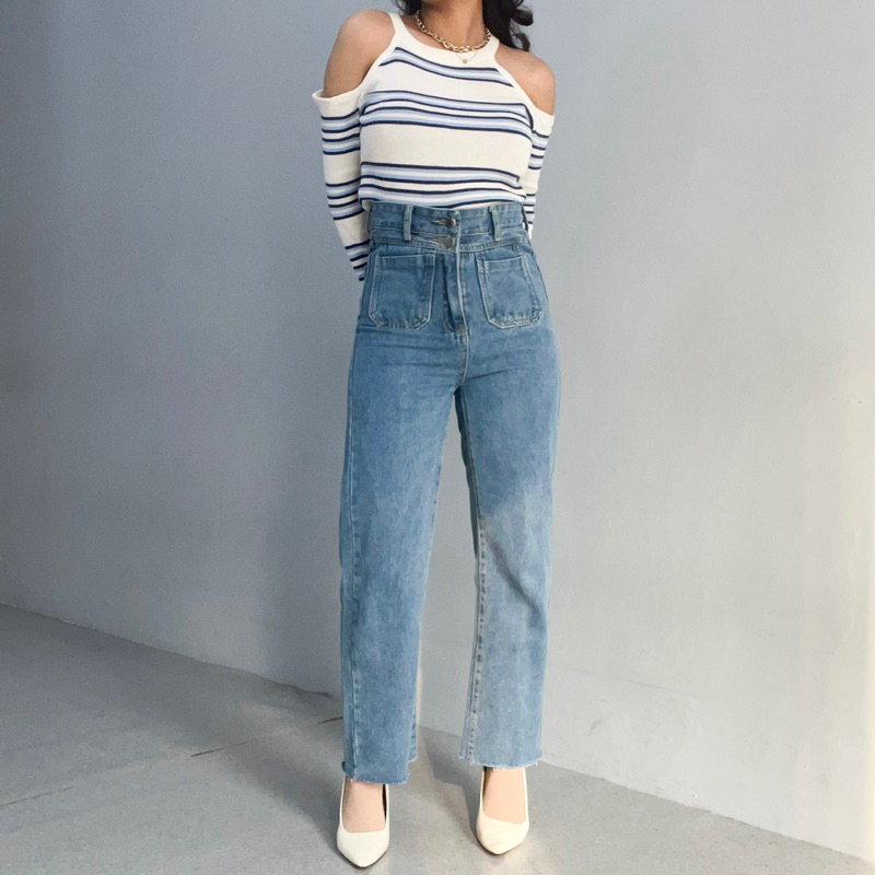 [LUXE.DLABEL] - Jeans 153 | Celana Panjang Highwaist Wanita Jeans Import Premium Quality Jeans Wanita Polos Ripped Jeans Highwaist Jeans Wanita Bangkok Skinny Jeans Highwaist Baggy Wideleg Jeans Kulot jeans Boyfriend Jeans Kargo Jeans Cargo jeans BKK