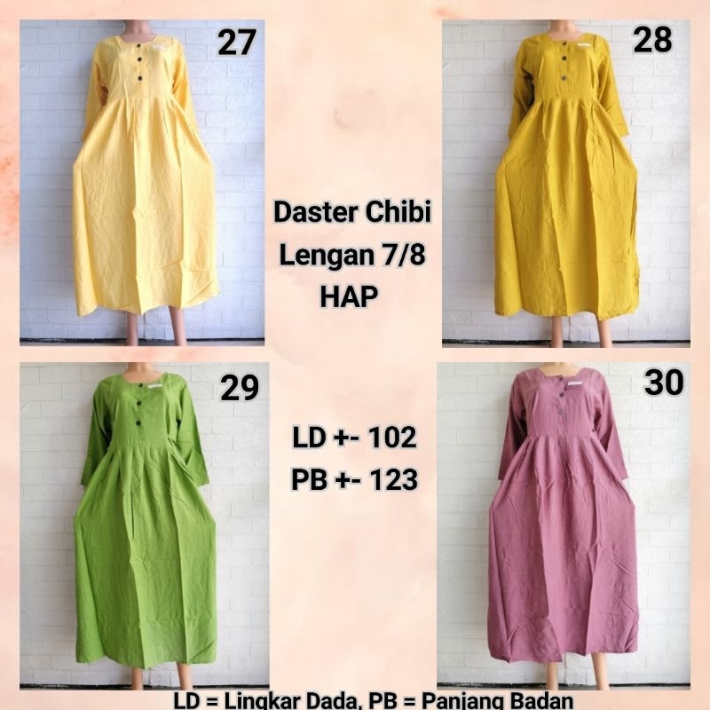 BARU! Daster Chibi Lengan 7/8 HAP Rayon Premium Adem Busui Friendly