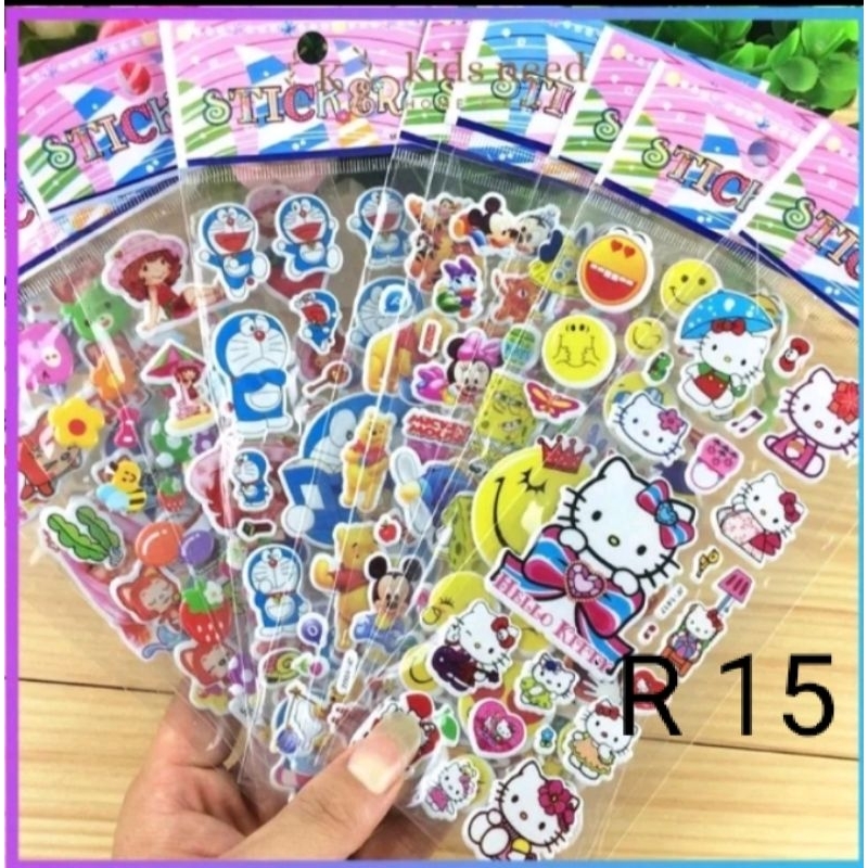 

Stiker Timbul Random / Stiker Karakter / Stiker Anak / Stiker Mainan Tempel