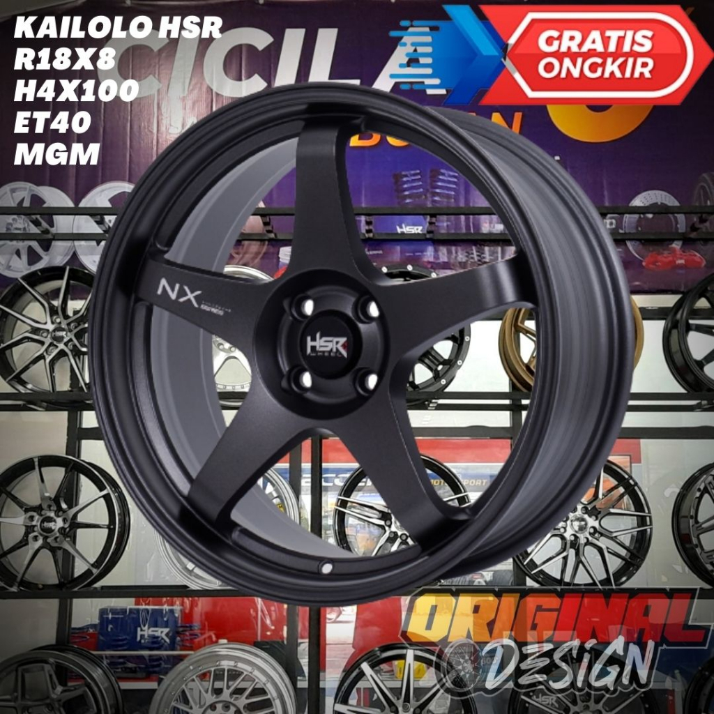 Velg Mobil Rocky , Raize , Ring 18 HSR R18 Kailolo Lobang Baut 4 PCD 100