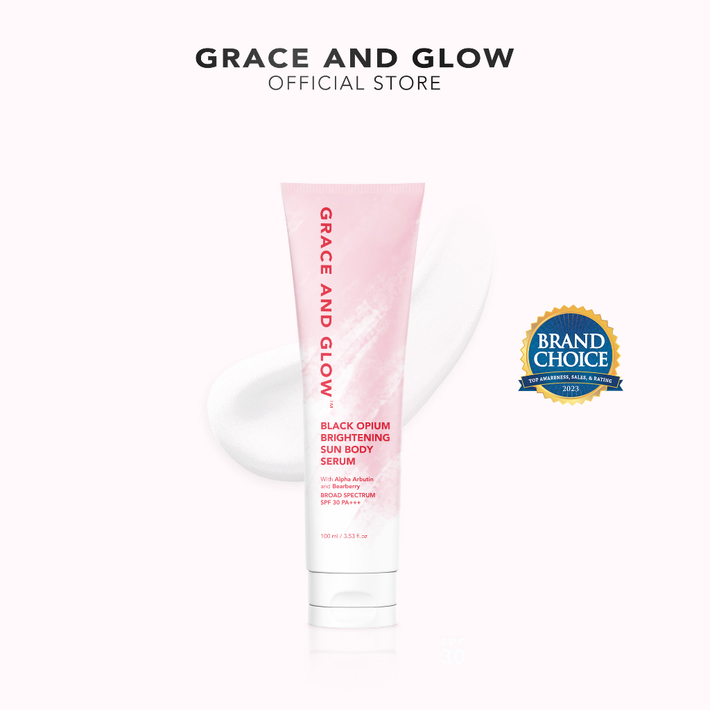 Grace and Glow Brightening Sun Lotion Body Serum SPF 30 PA+++ | Sunscreen | - Sunblock Badan Anti UV with Arbutin + Bearberry