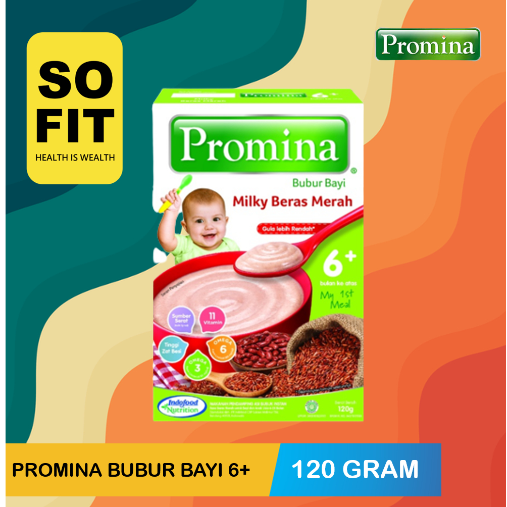 Promina Bubur Bayi 6+ 120gr / Bubur Tim Bayi / MPASI Bayi / Makanan Bayi / Snack Bayi / Cemilan Bayi