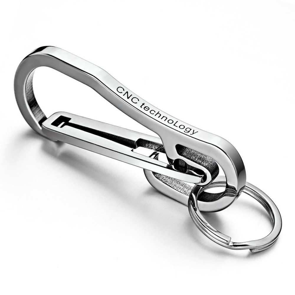 Gantungan Kunci Carabiner Stainless Steel Buckle Key Chain Ganci Desain Minimalis Karabiner Berkualitas