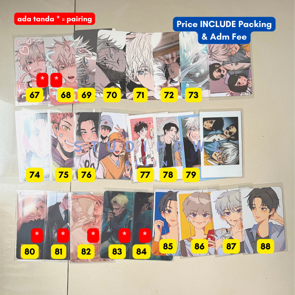 [READY STOCK] PHOTOCARD 3a DISERIES 6BAJI MYANYA 010_OCHA CHELZA SOM_0U0 NAOKEY EAST TOKREV AOT HAIK