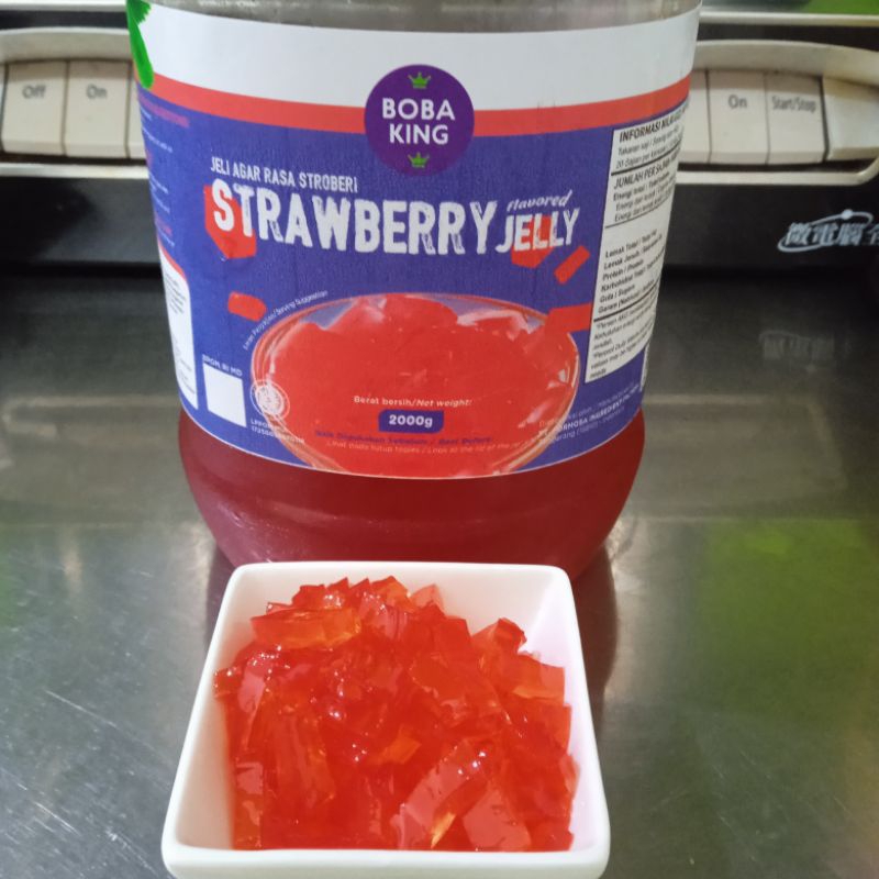 

Strawberry Jelly Boba King 2kg/ Jelly rasa strawberry merk Boba King