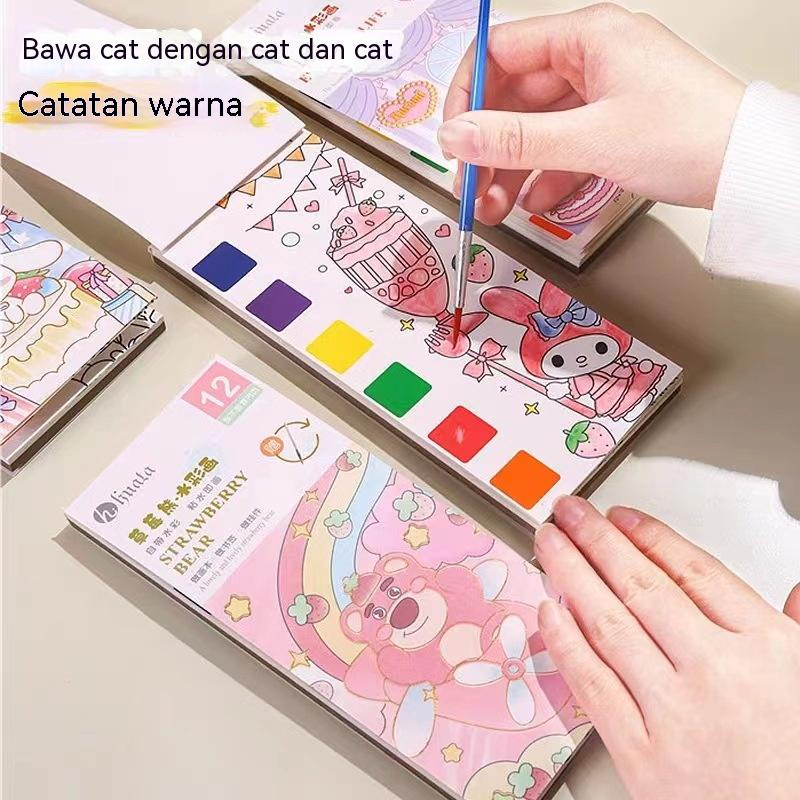 

★Pewarnaan pendidikan lukisan cat air kreatif/mewarnai lukisan cat air anak-anak/buku kartun grafiti/buku lukisan kartun/buku gambar anak-anak/kertas lukisan cat air/pigmen bawaan