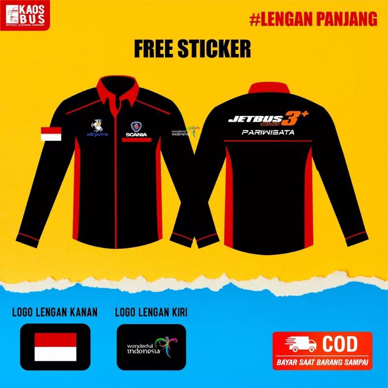 kemeja baju pria kemeja cowok kemeja bis mania kemeja bus mania jet bus 3 SHD