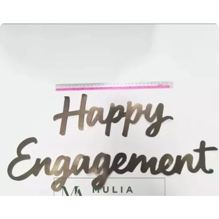 Tulisan Dekorasi Backdrop Happy Wedding Engagement Birthday Karton