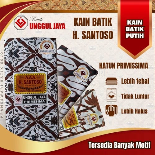 KAIN JARIK PUTIH H.SANTOSO AAA/ SEWEK TADISIONAL WARNA PUTIH KAIN BATIK BAWAHAN