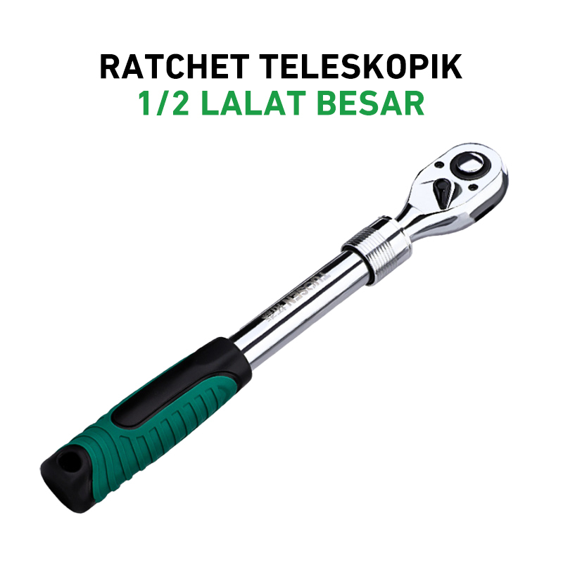 Bonkyo Perbaikan otomatis alat kunci soket 1/2 telescoping kunci pas ratchet drop cepat