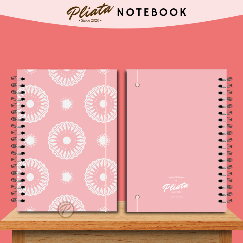 PLIATA NOTEBOOK SPIRAL - (PN88) Floral 6 - Softcover Doft Aesthetic Book Buku Tulis