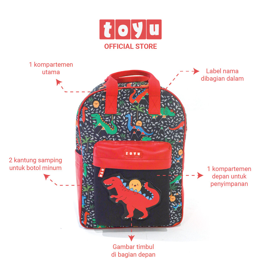 TOYU Boys Backpack Tas Ransel Sekolah Anak Laki-laki