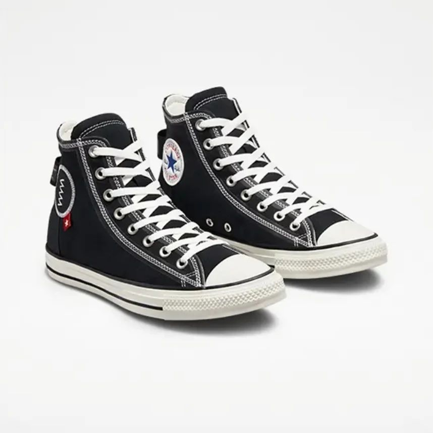 Sepatu Sneakers Unisex CONVERSE CT AS High Logo Tag Black White Original A06105C