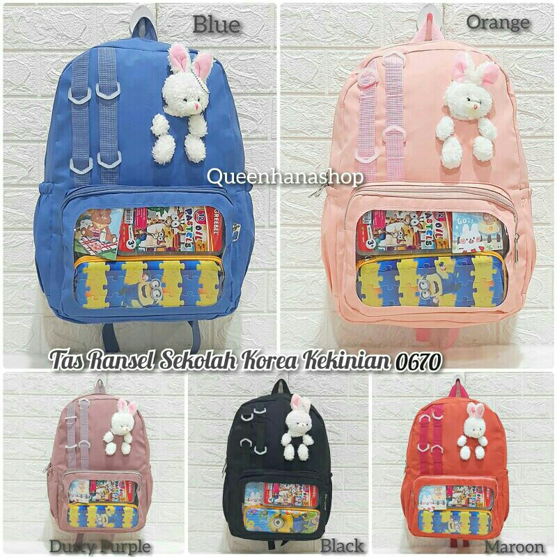 New Tas Ransel Sekolah Korea Remaja Kekinian 0670