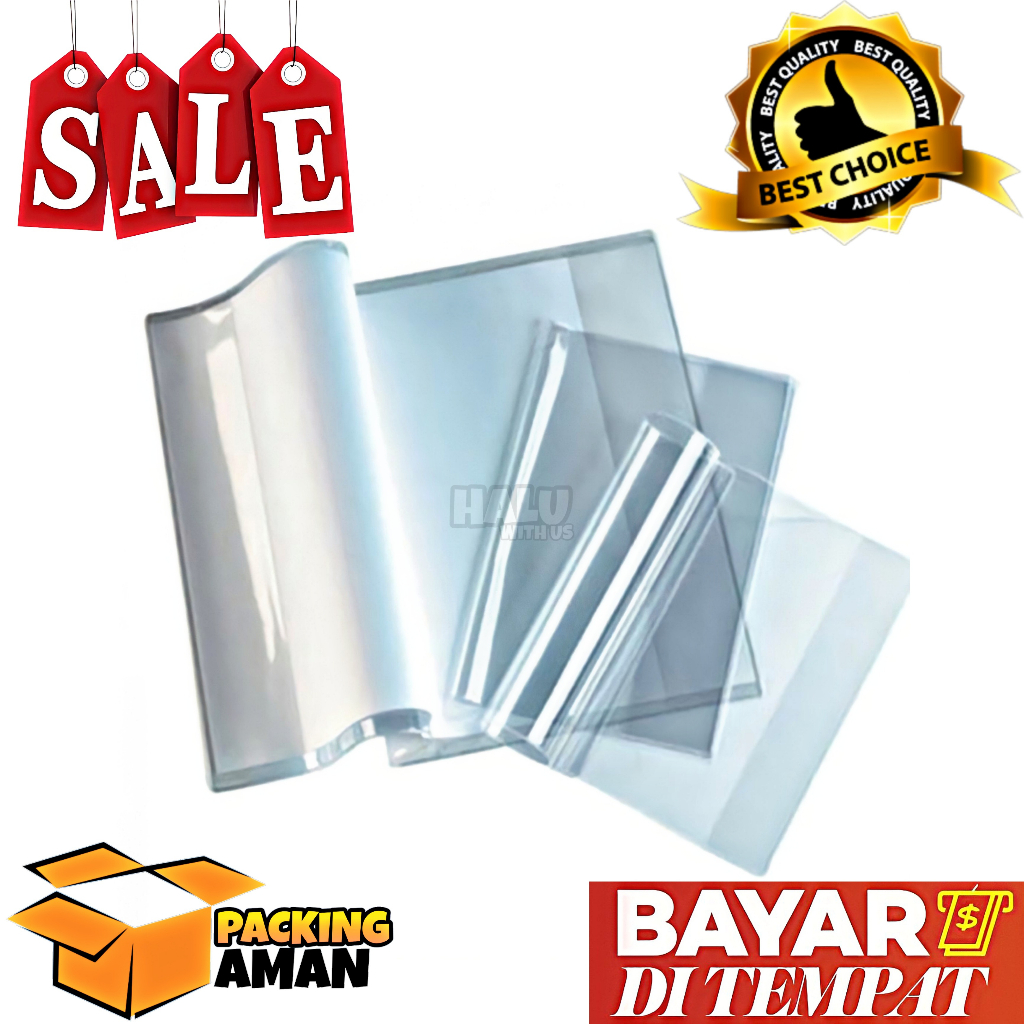 

(BISA COD) PROMO 10 Pcs Sampul Plastik Mika Buku Tulis / Boxy Kwarto / Boxi Kuarto Maxi Quarto Campus Bening Polos Five Star